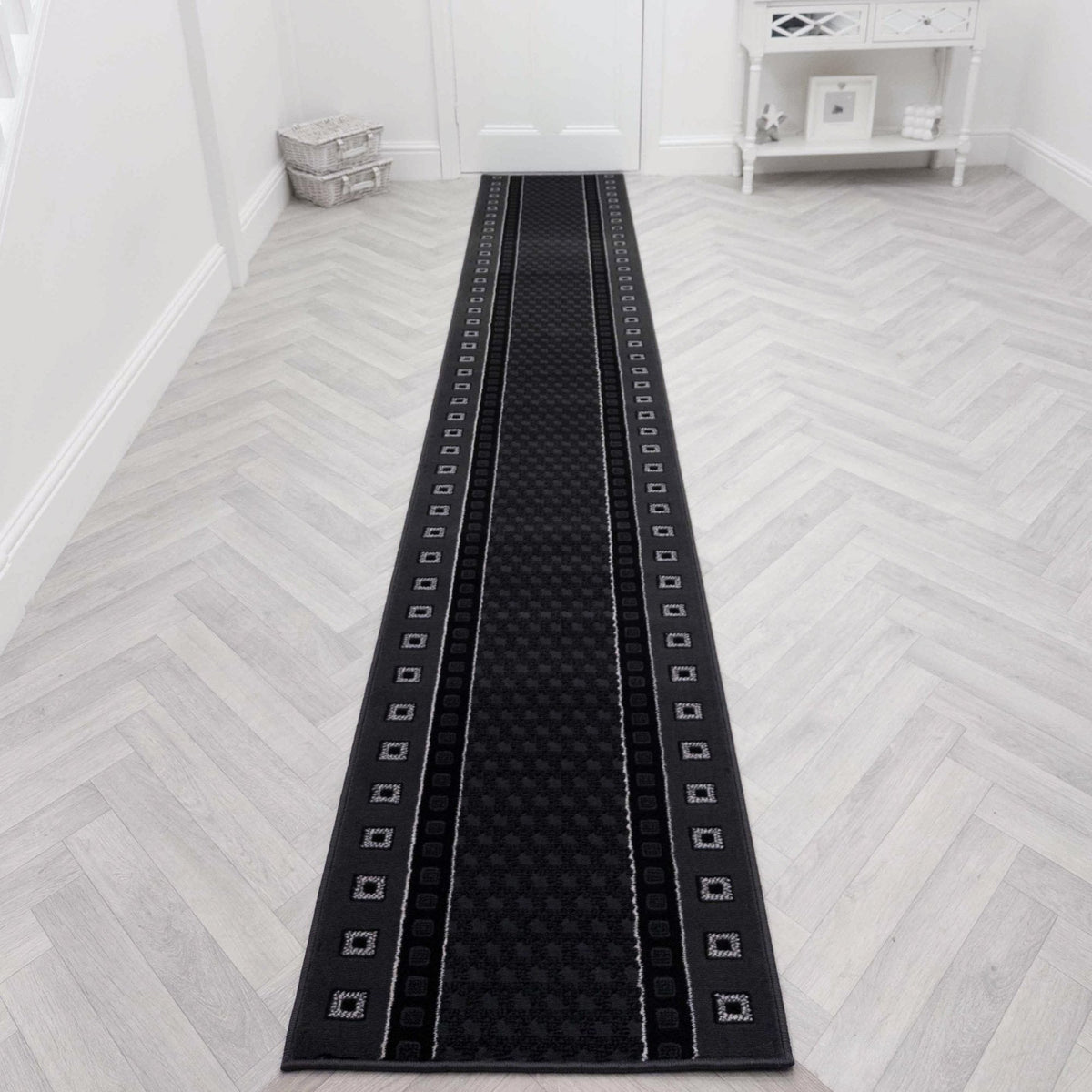 Caesar Dark Grey Hall Runner