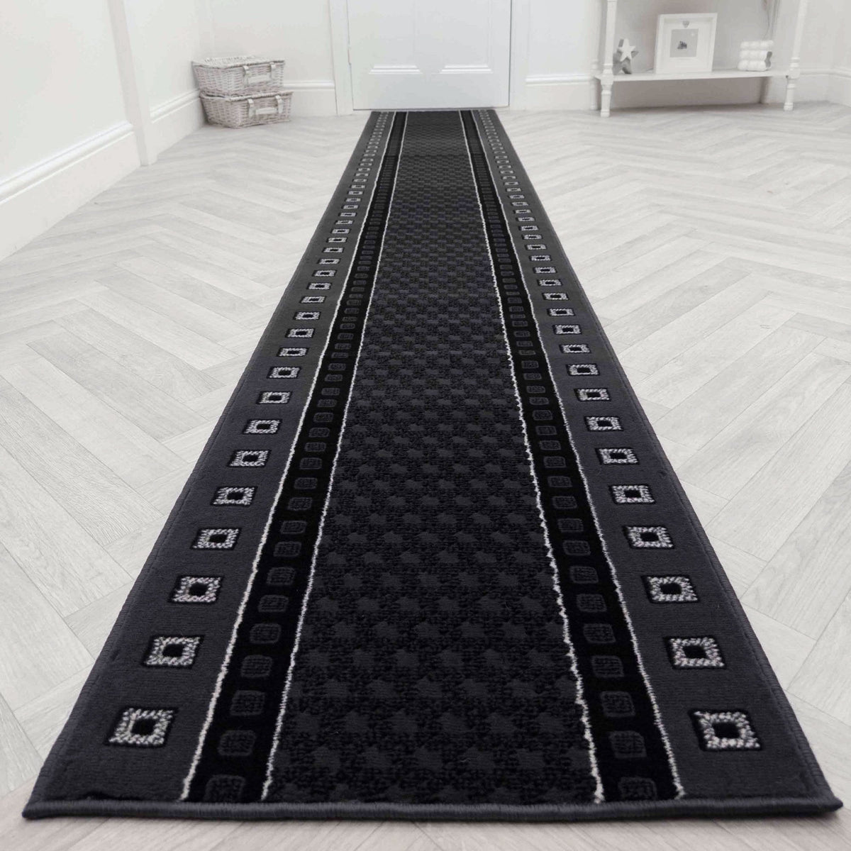 Caesar Dark Grey Hall Runner