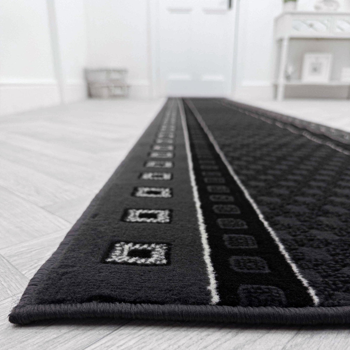 Caesar Dark Grey Hall Runner