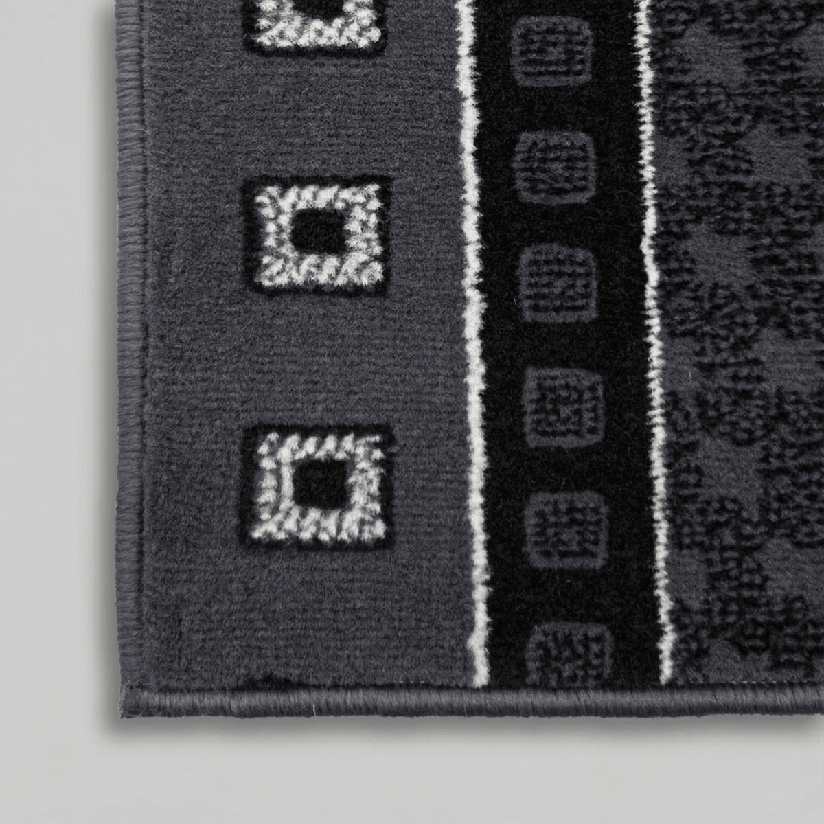Caesar Dark Grey Stair Runner