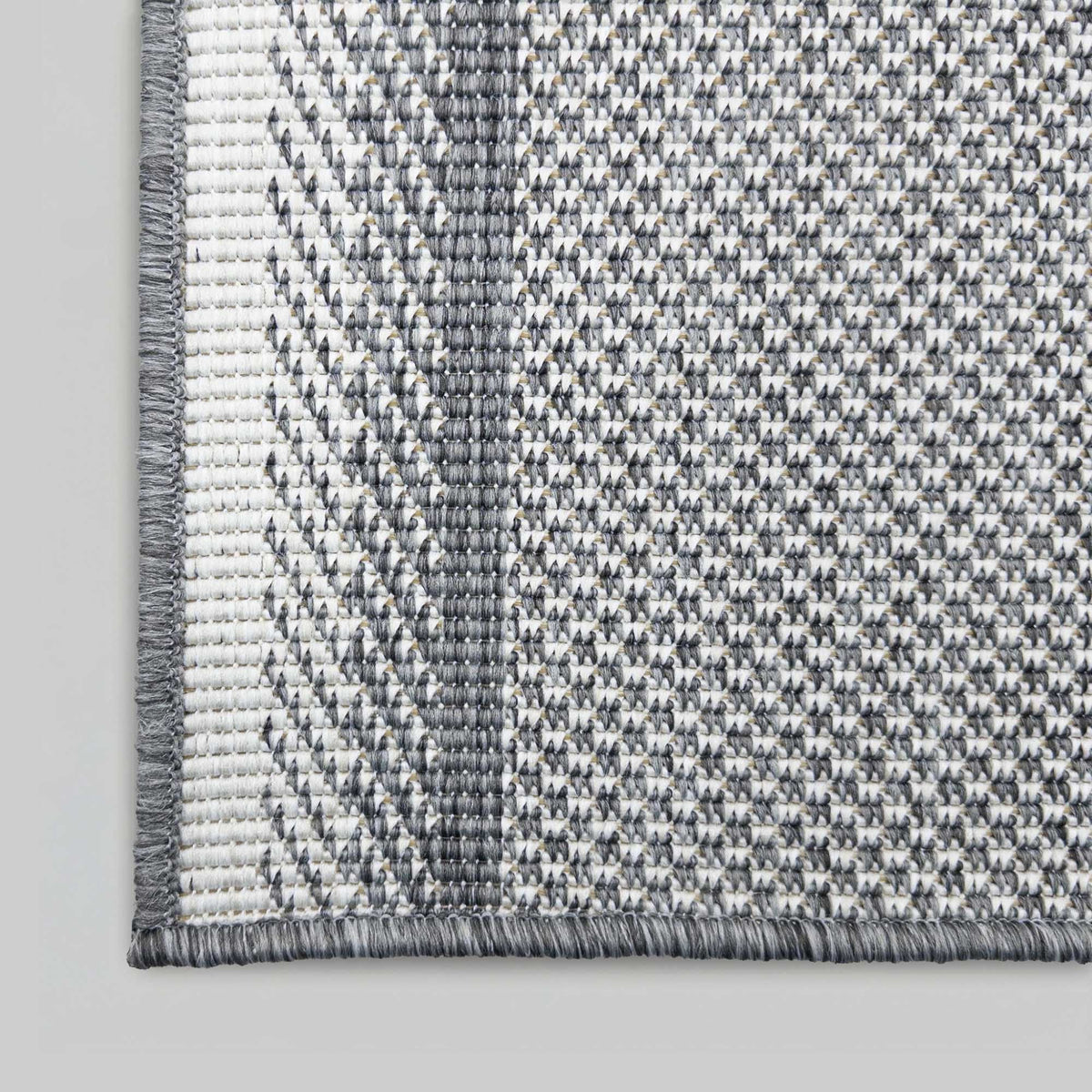 Geo Grey Hall Runner