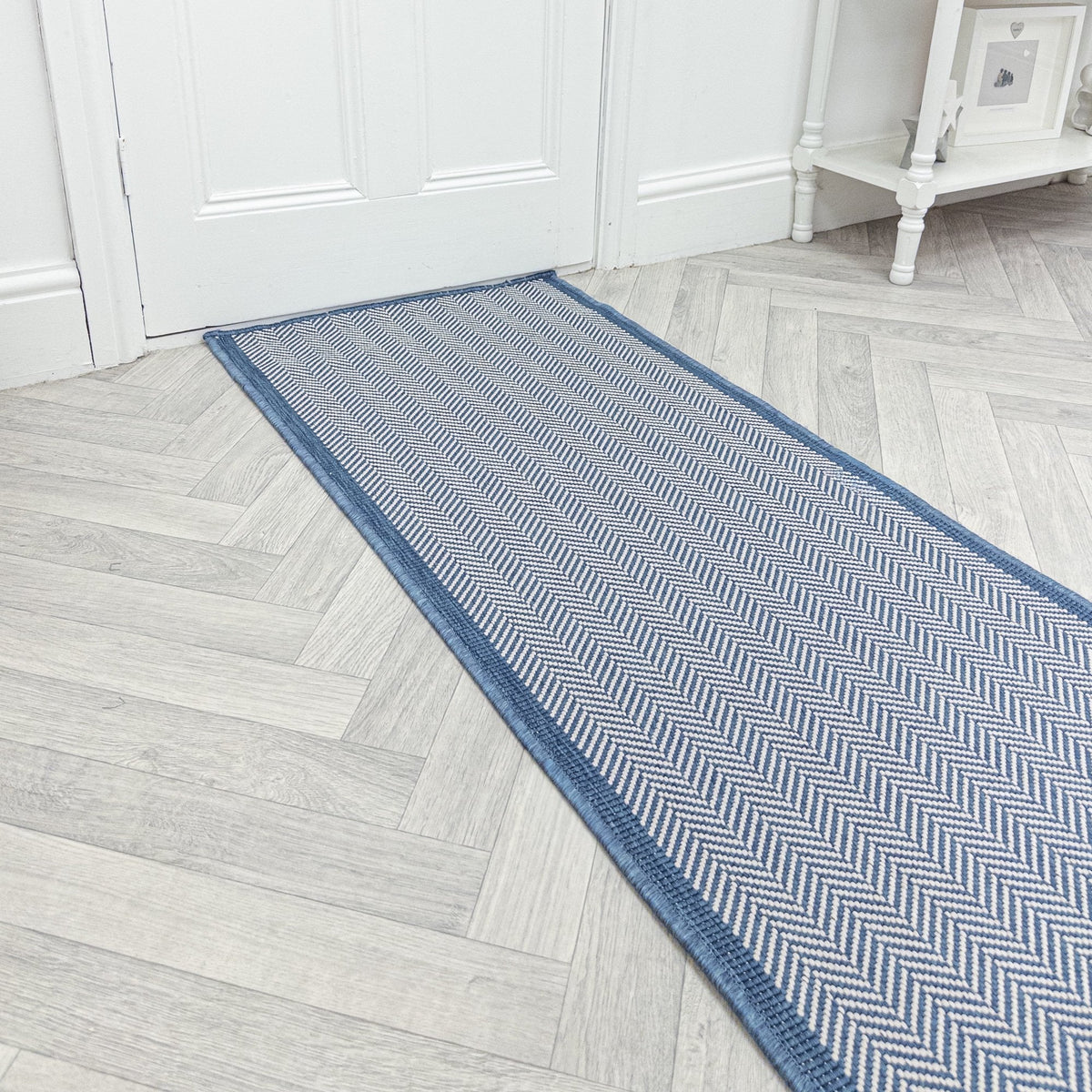 Illusion Blue Hall Runner