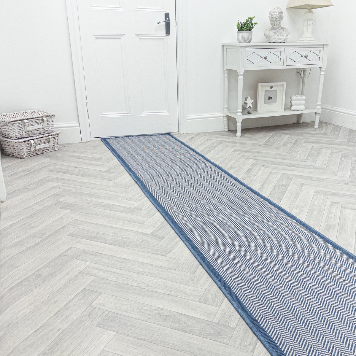 Illusion Blue Hall Runner