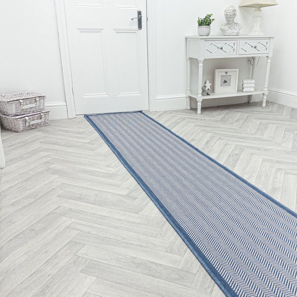 Illusion Blue Hall Runner