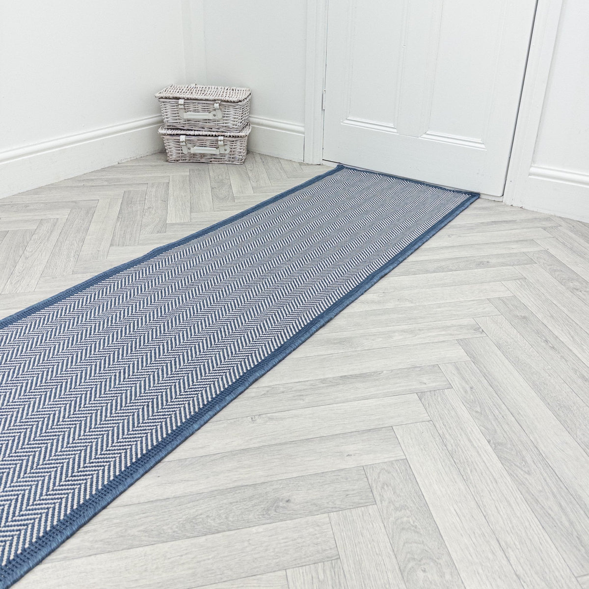 Illusion Blue Hall Runner