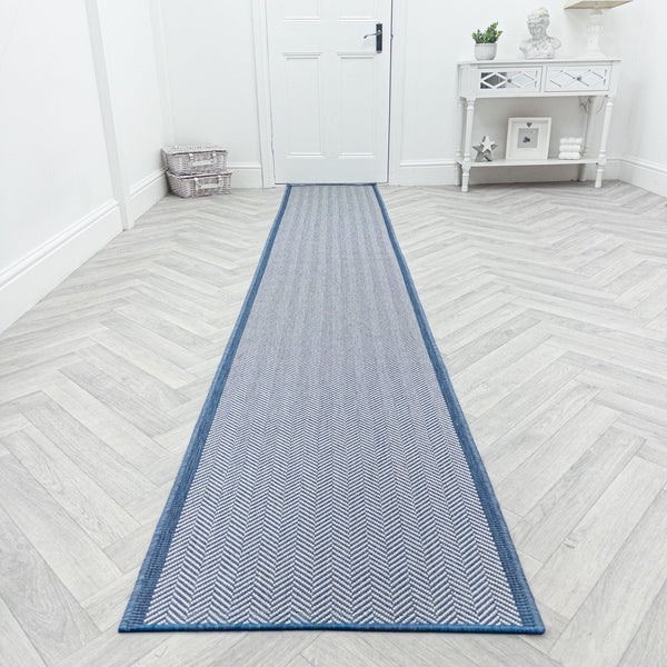 Illusion Blue Hall Runner
