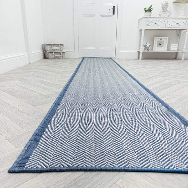 Illusion Blue Hall Runner