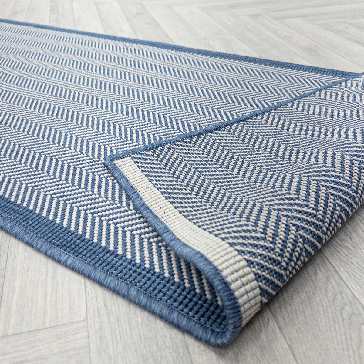 Illusion Blue Hall Runner