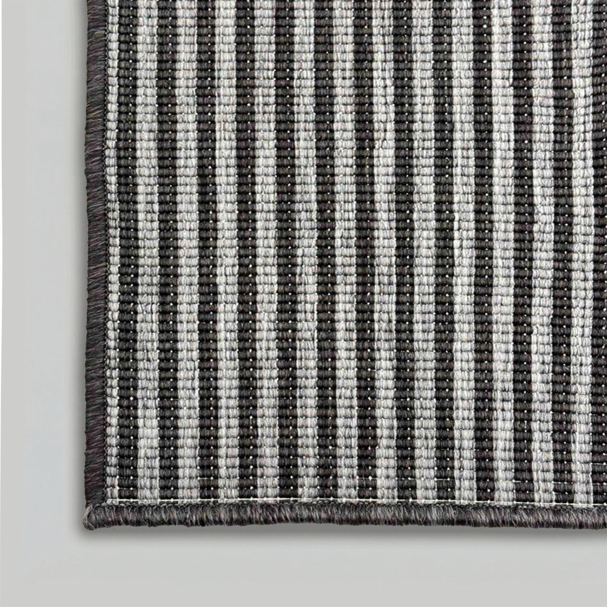 Pinstripe Black Stair Runner