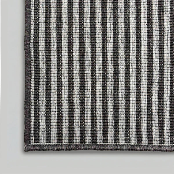 Pinstripe Black Stair Runner