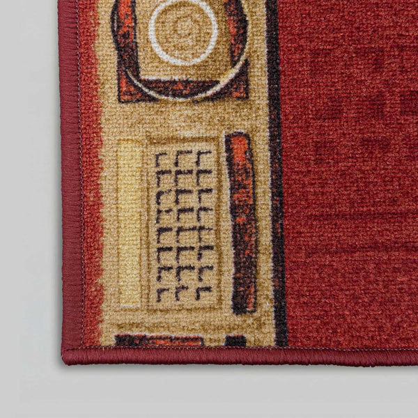 Jena Red Hallway Carpet Runner