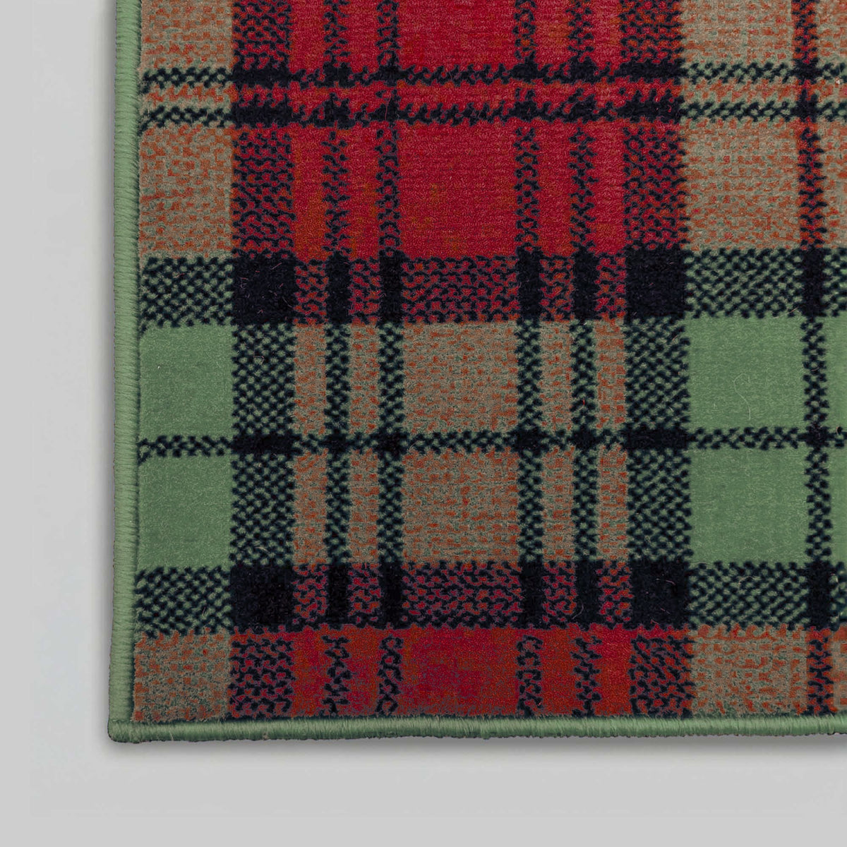 Tartan Rouge / Vert Tapis de couloir