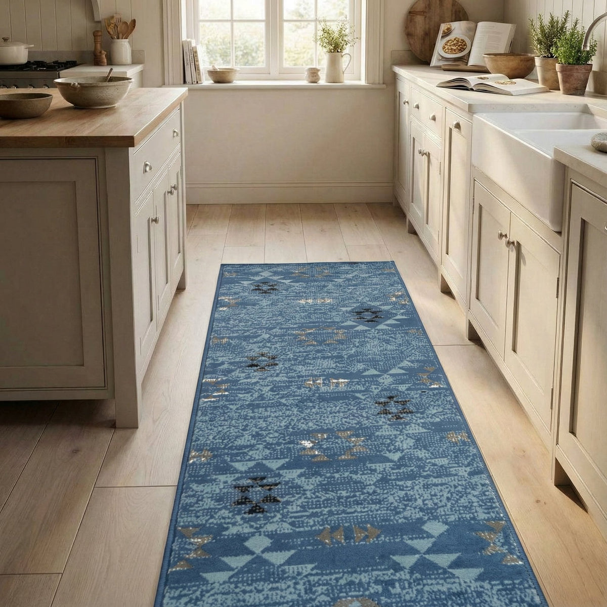 Andes Blue Kitchen Runner