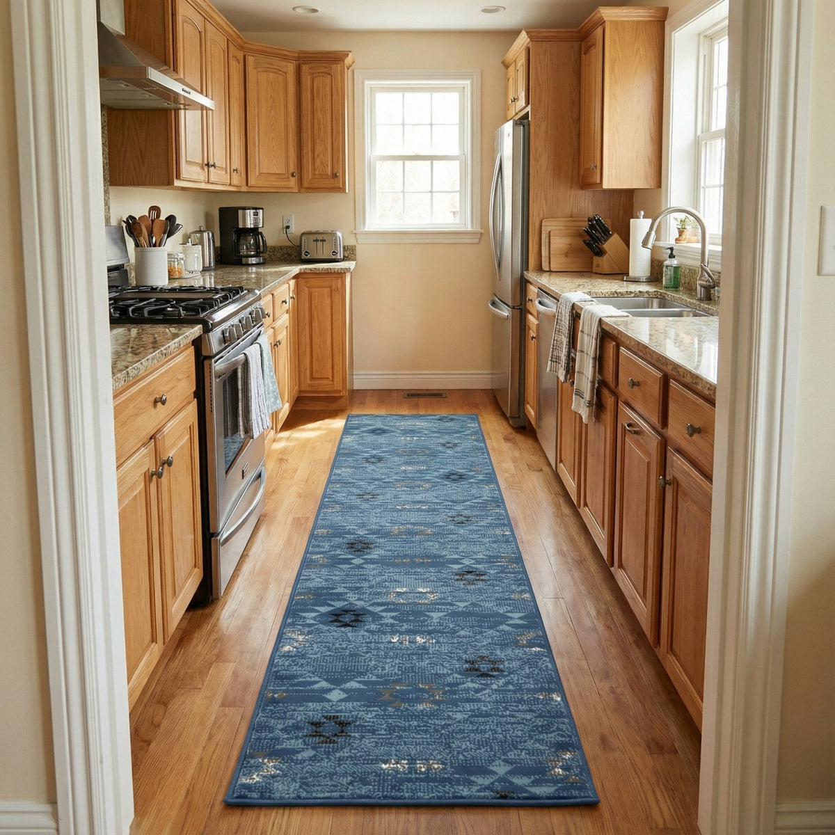 Andes Blue Kitchen Runner