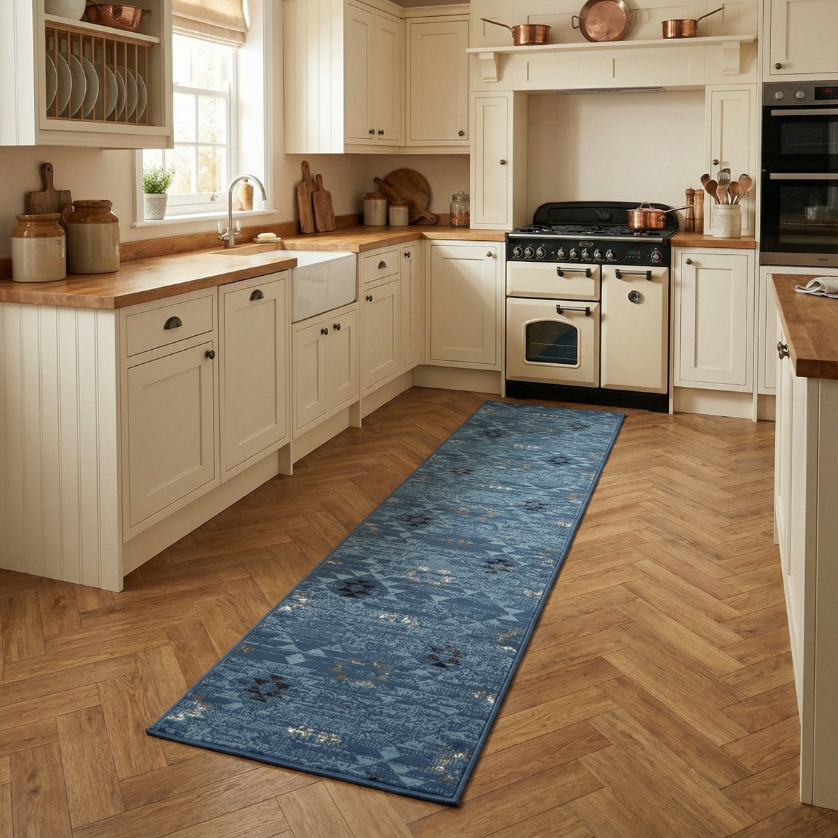 Andes Blue Kitchen Runner
