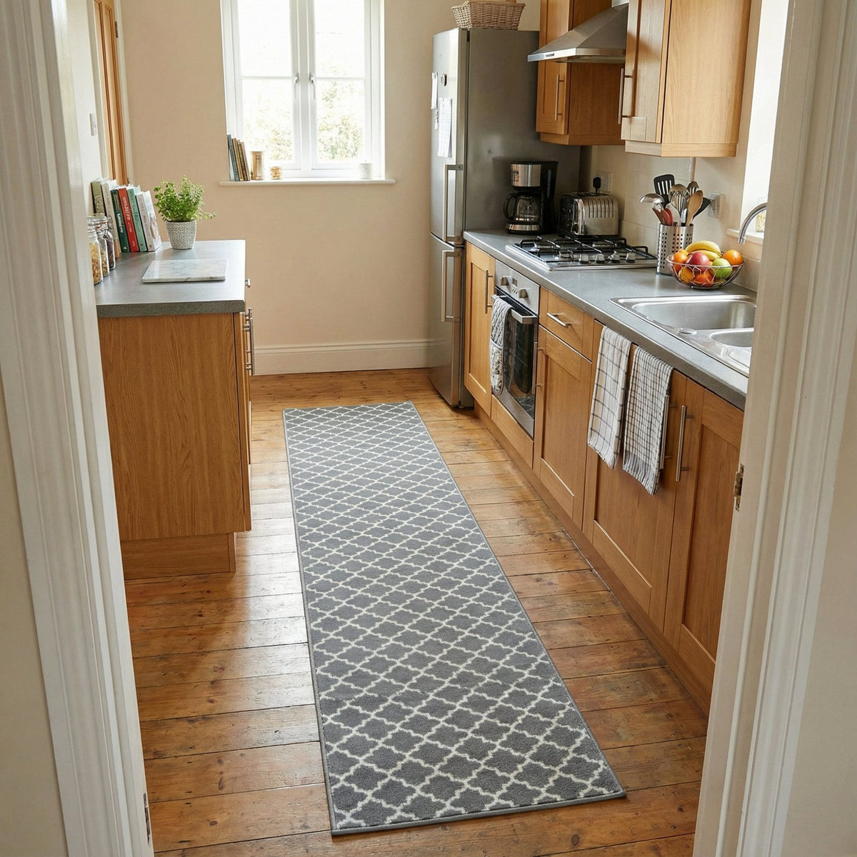 Avanti Light Grey Kitchen Runner