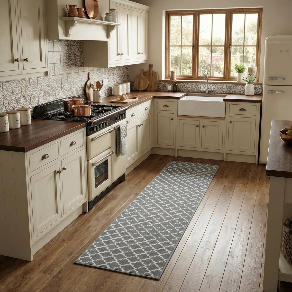 Avanti Light Grey Kitchen Runner
