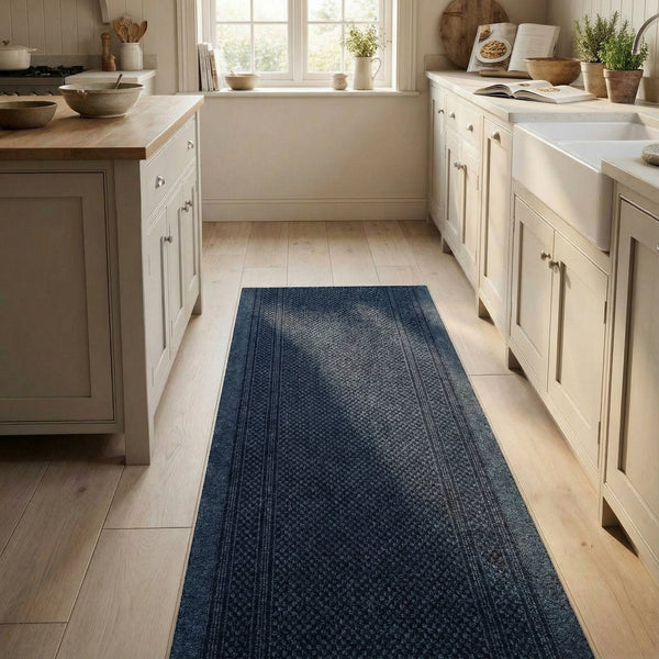 Aztec Blue Kitchen Carpet Runner