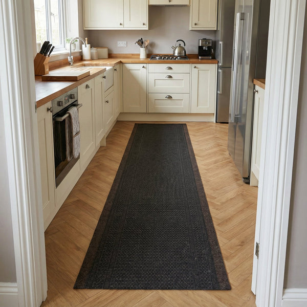 Aztec D. Brown Kitchen Carpet Runner
