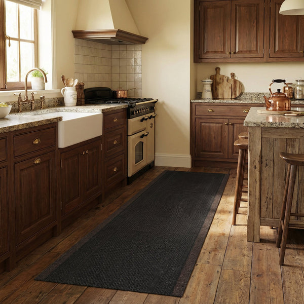Aztec D. Brown Kitchen Carpet Runner