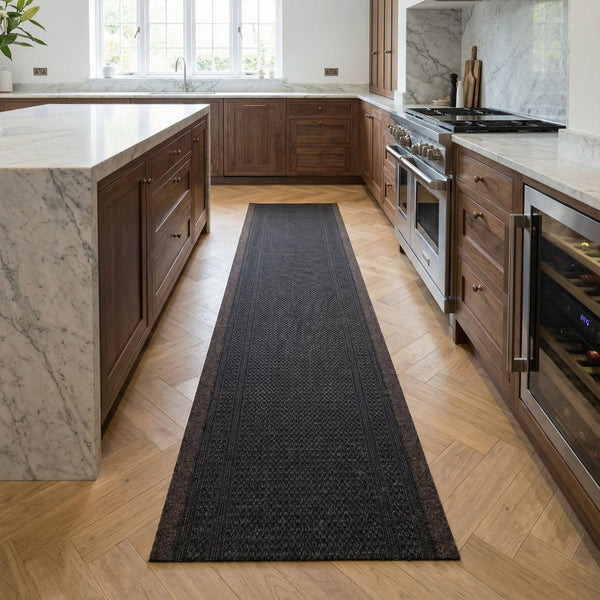 Aztec D. Brown Kitchen Carpet Runner