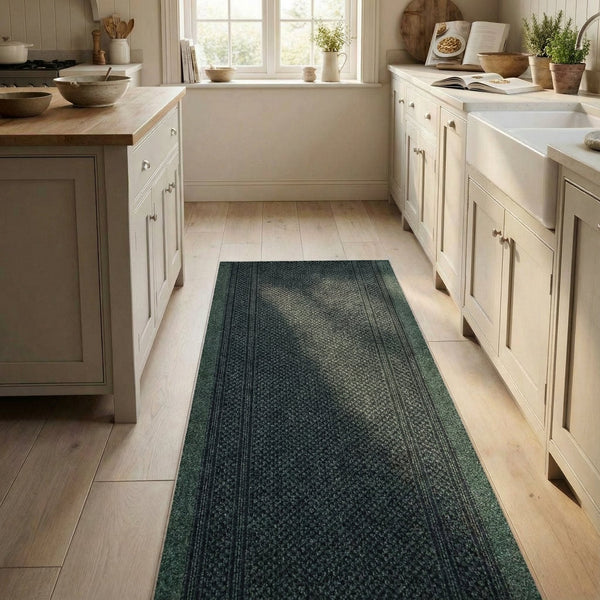 Aztec Green Kitchen Carpet Runner