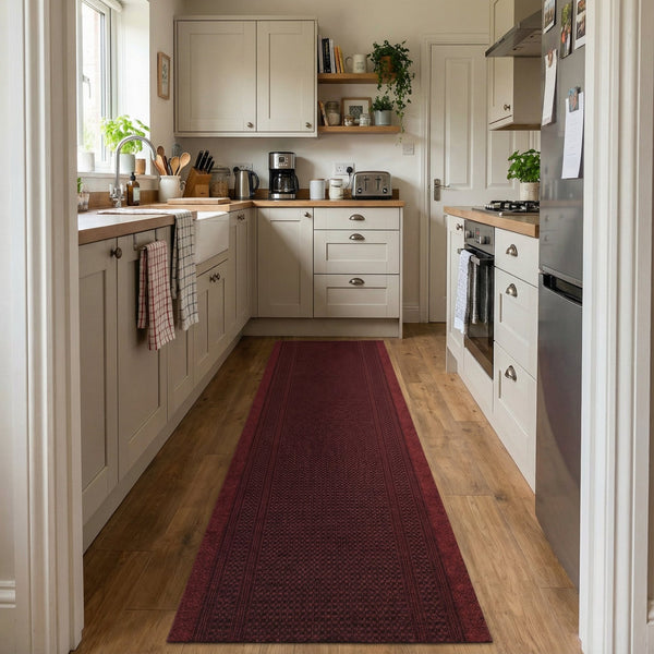 Aztec Red Kitchen Carpet Runner
