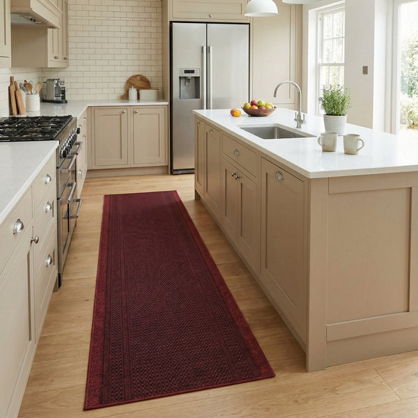Aztec Red Kitchen Carpet Runner