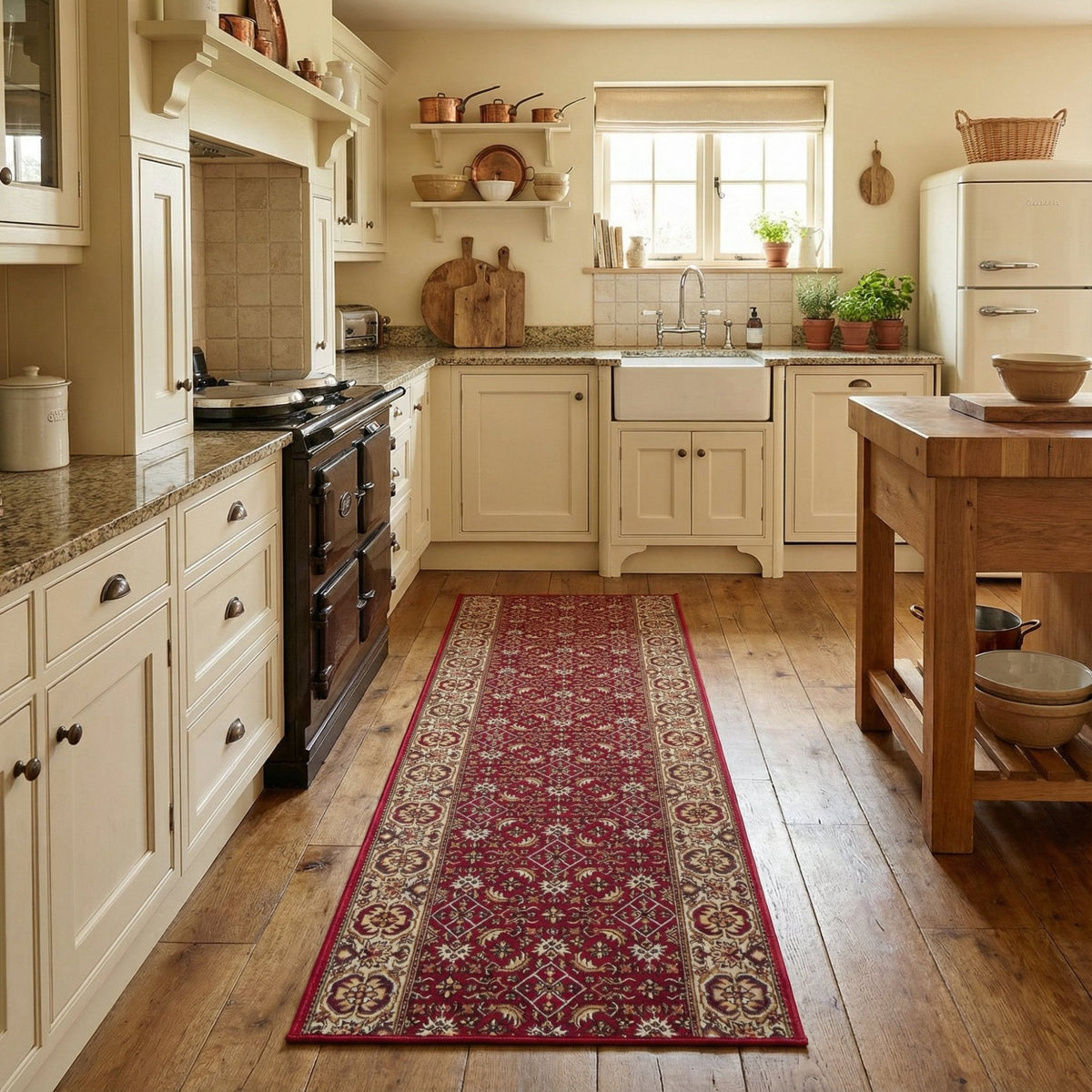 Bidjar Red Kitchen Carpet Runner