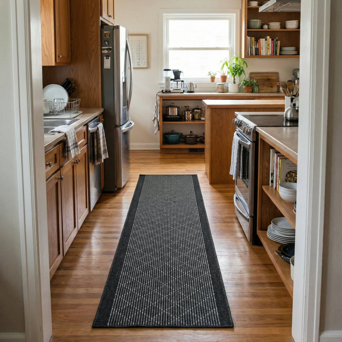 Boulevard Black Kitchen Runner
