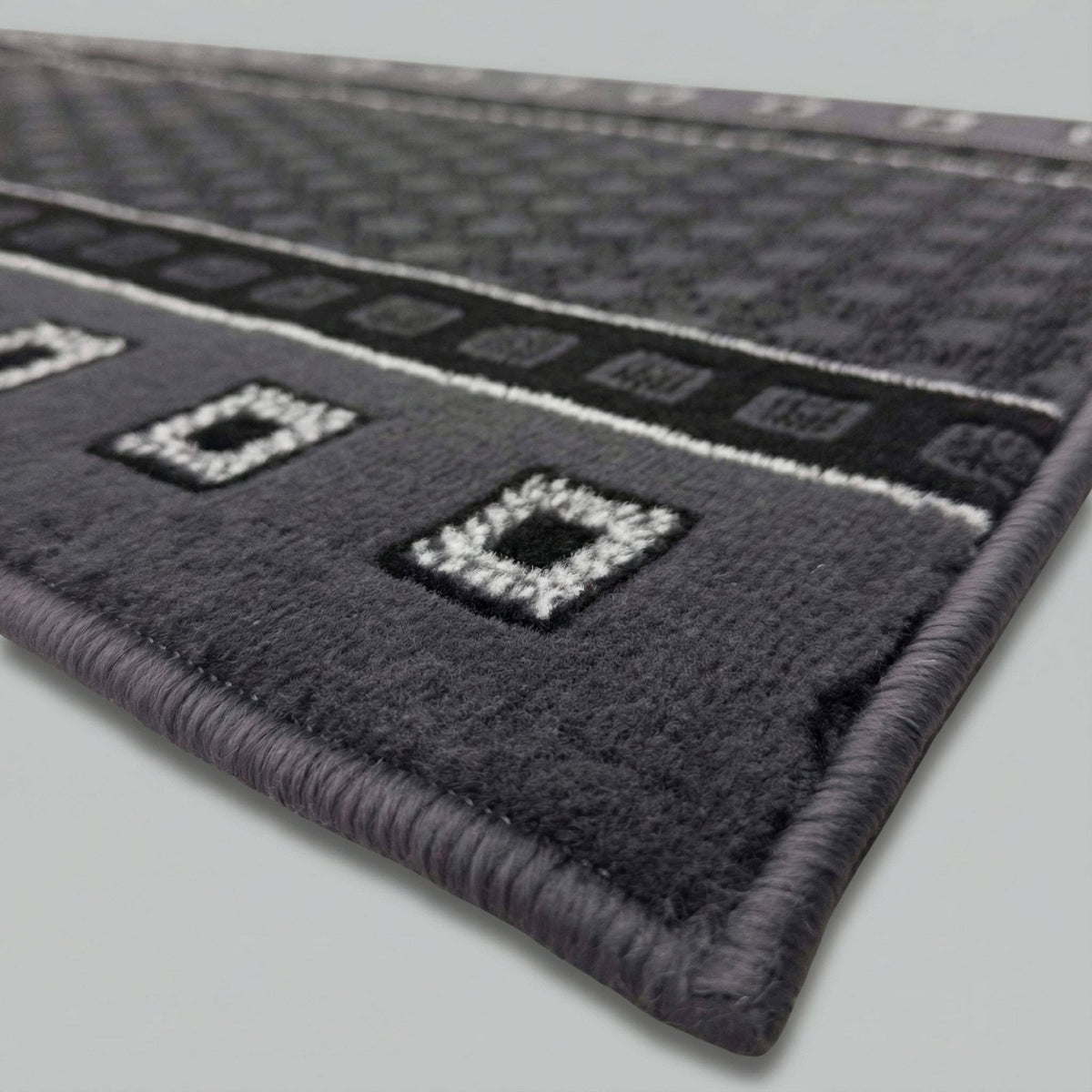 Caesar Dark Gray Kitchen Runner