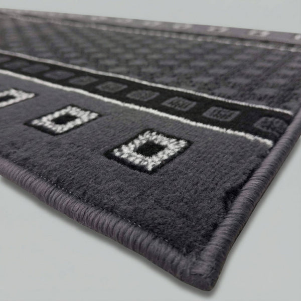 Caesar Dark Gray Kitchen Runner