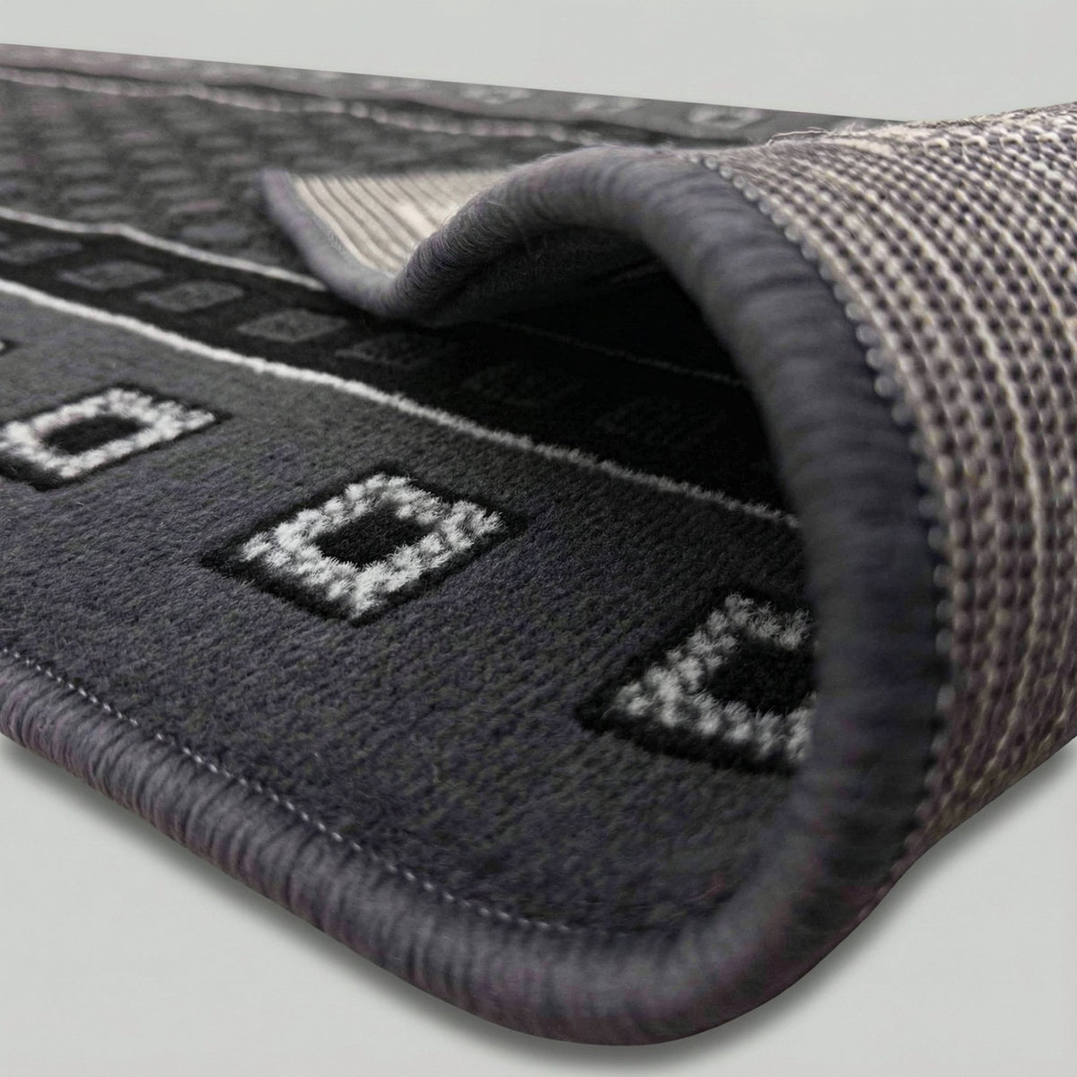 Caesar Dark Gray Kitchen Runner