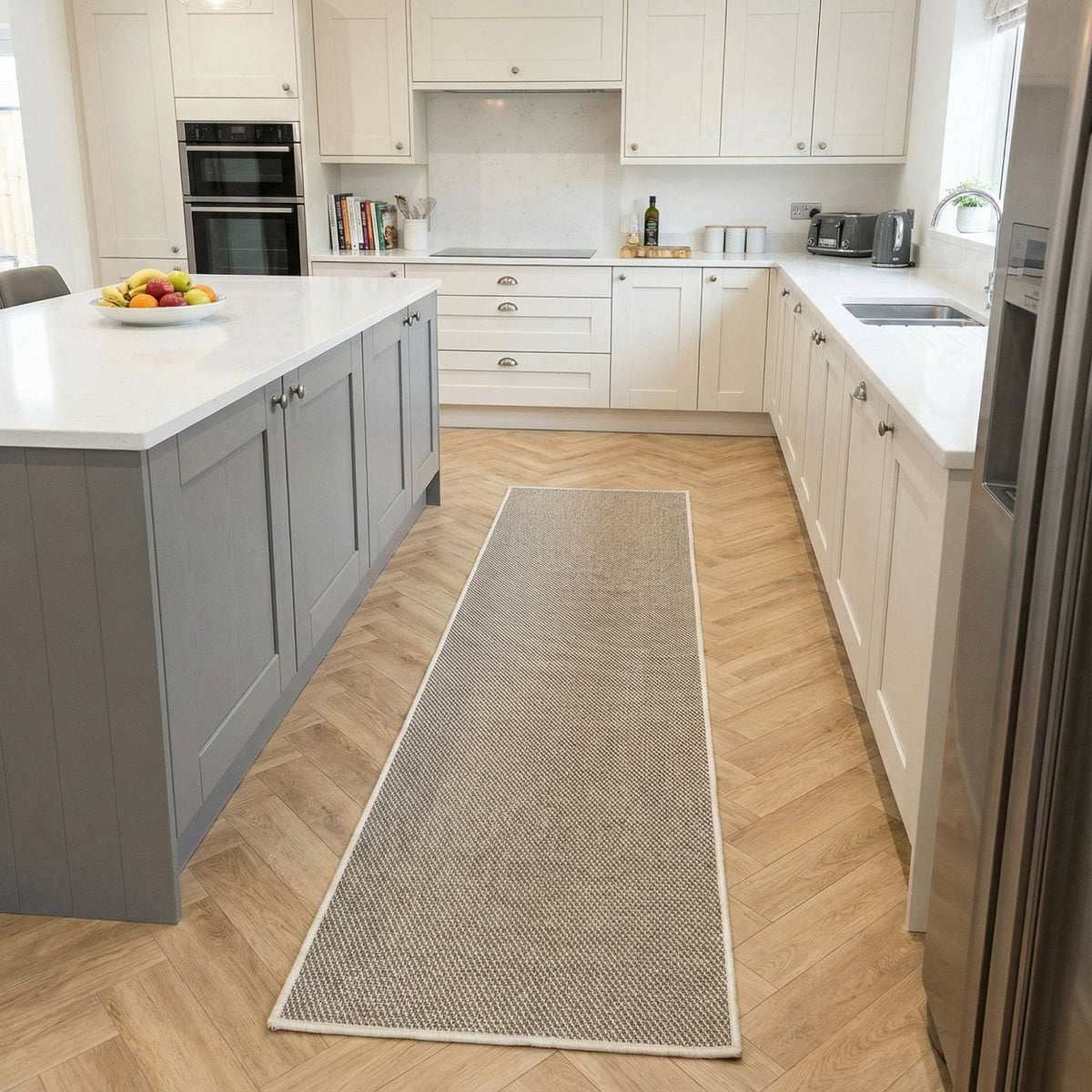 Coastal Beige Kitchen Runner