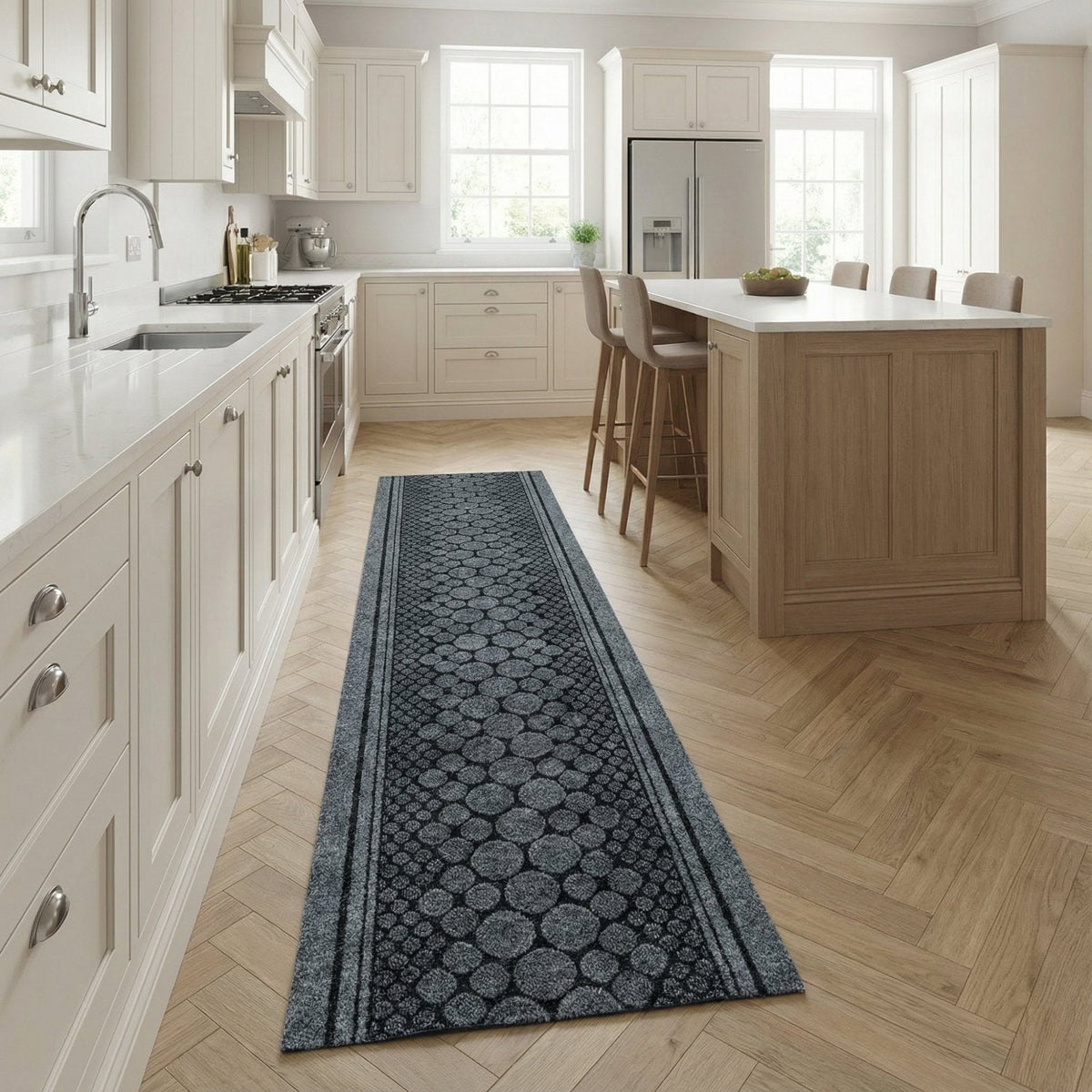 Cork Grey Kitchen Carpet Runner