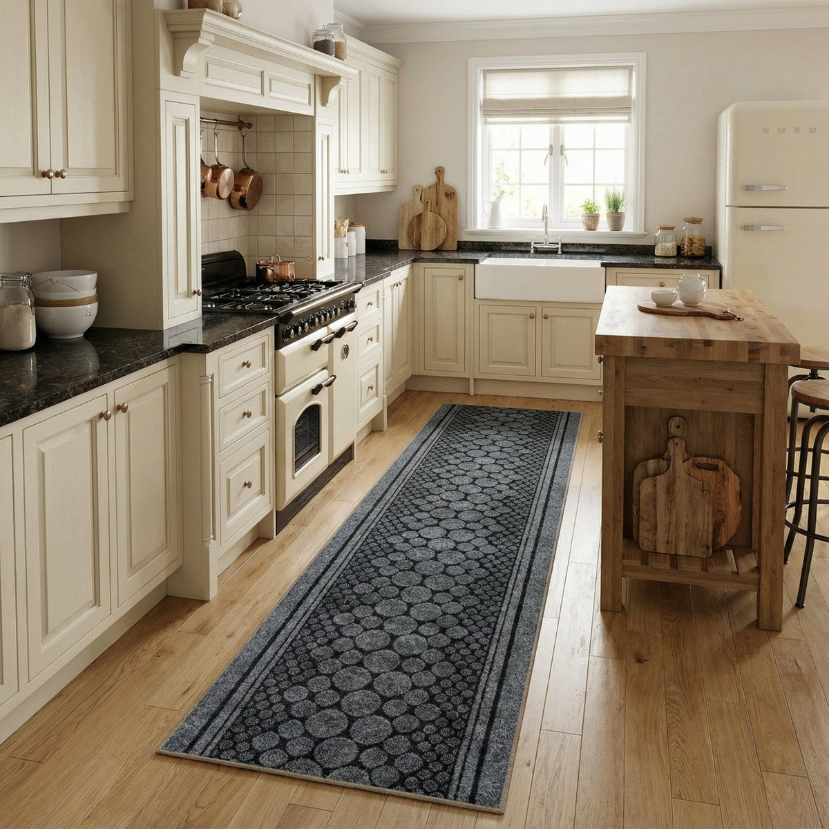 Cork Grey Kitchen Carpet Runner
