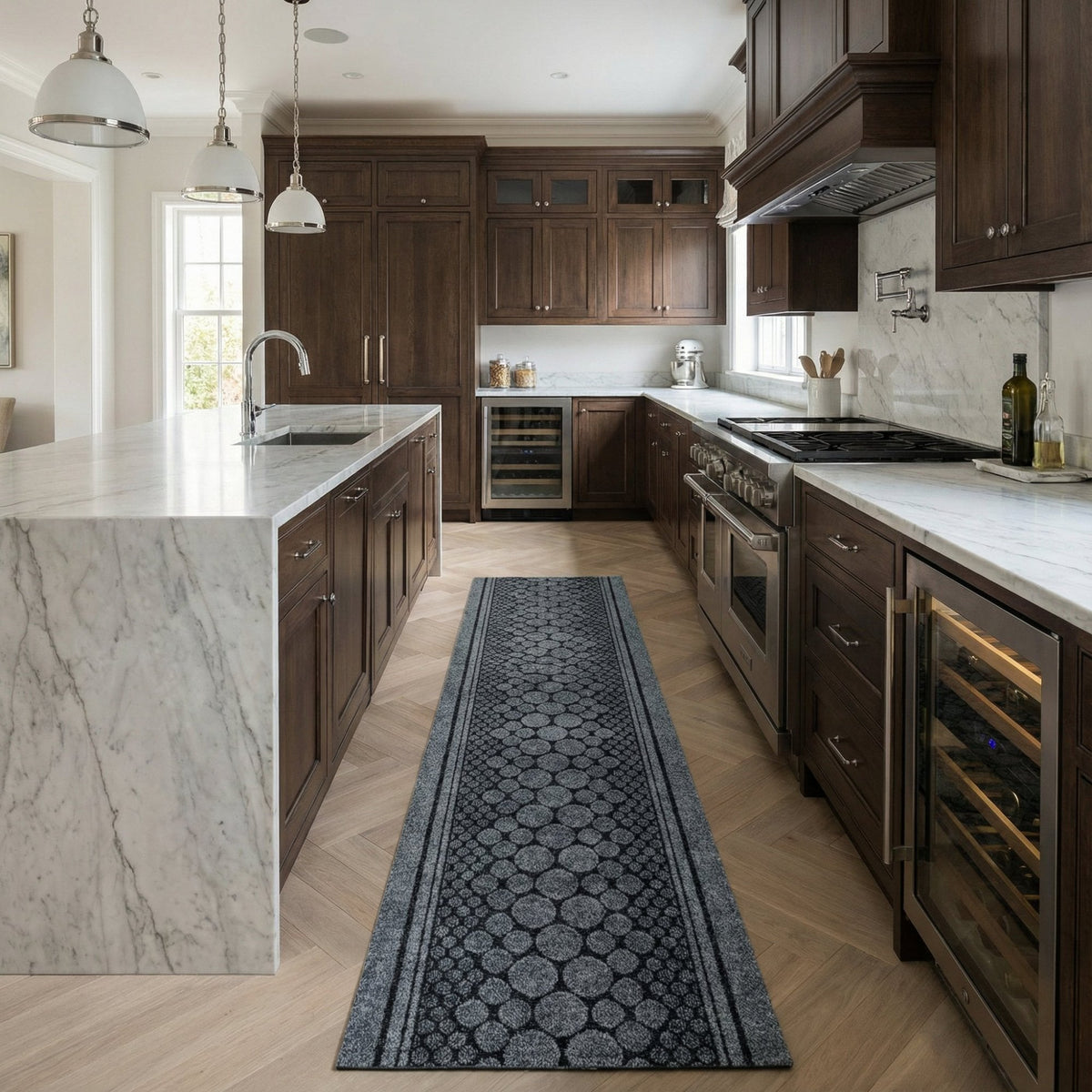 Cork Grey Kitchen Carpet Runner