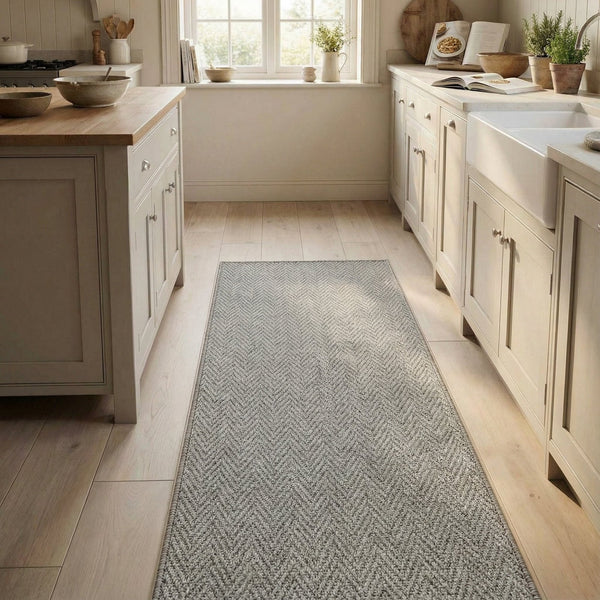 Country Herringbone Elephant Kitchen Runner