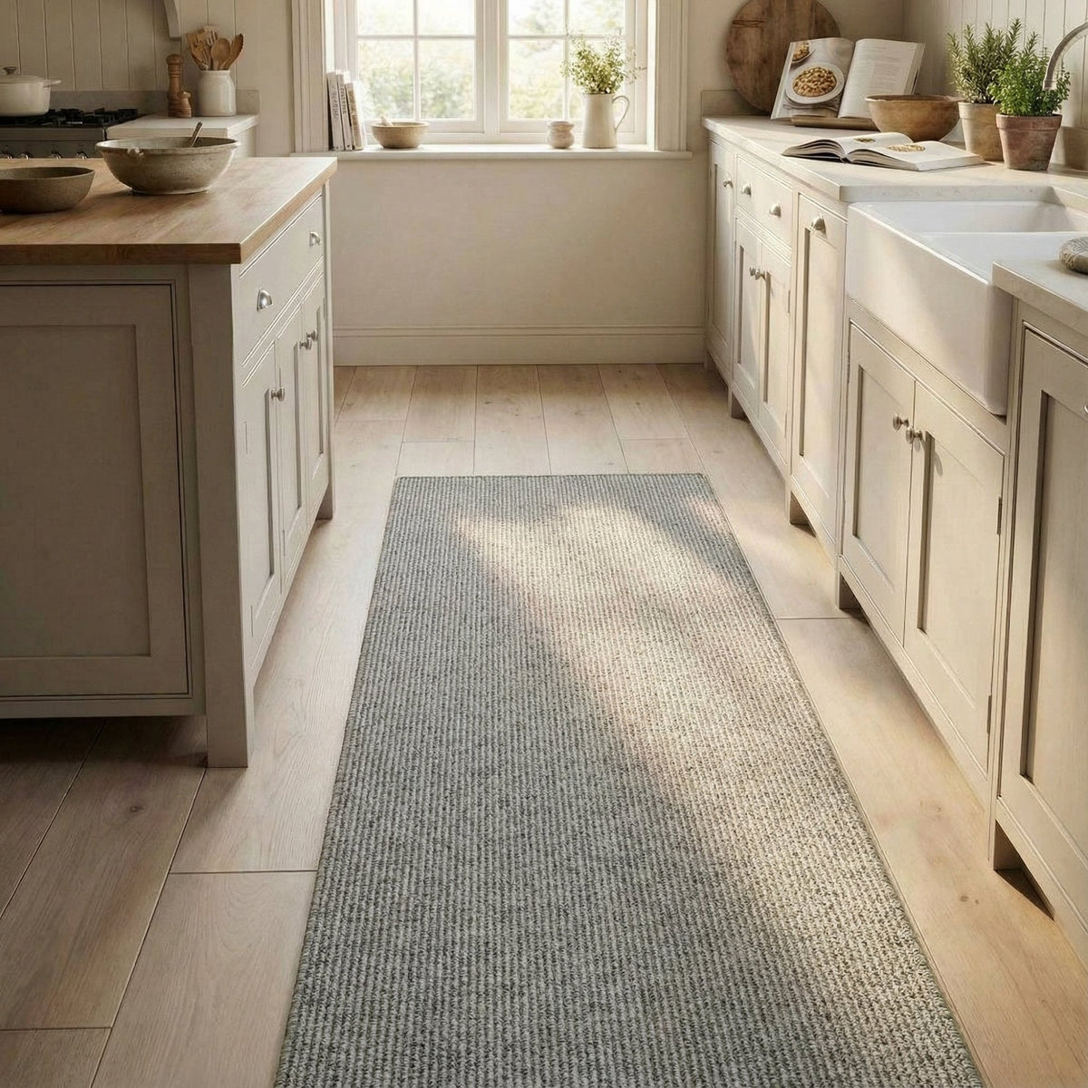 Country Linear Elephant Kitchen Runner