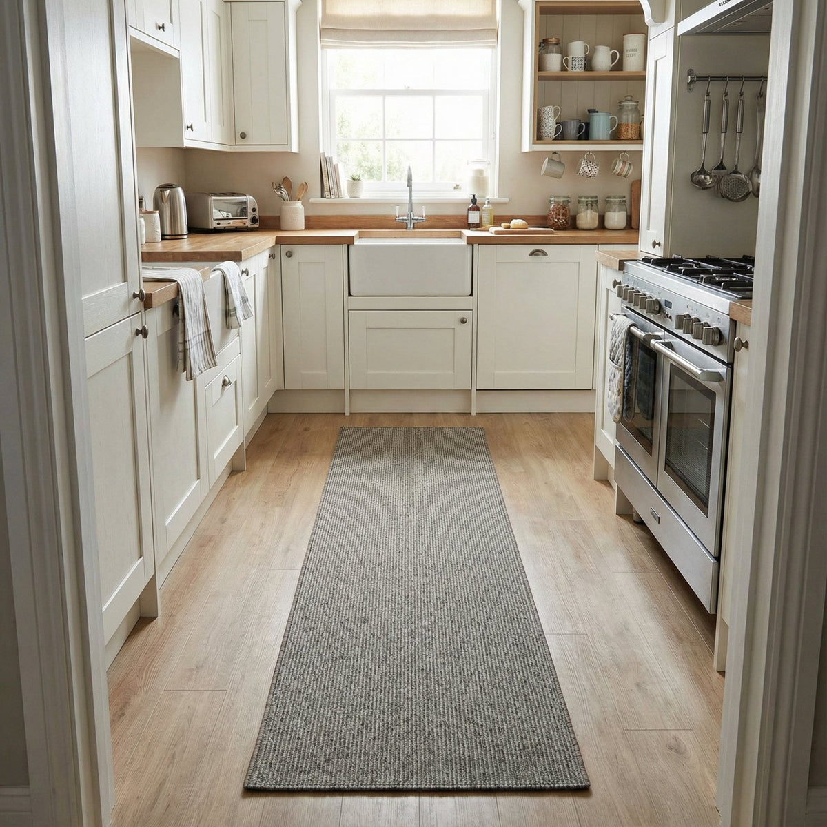 Country Linear Elephant Kitchen Runner