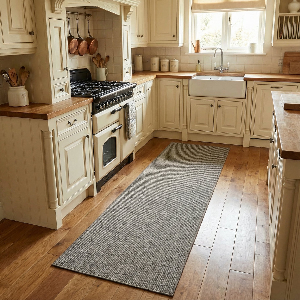 Country Linear Elephant Kitchen Runner