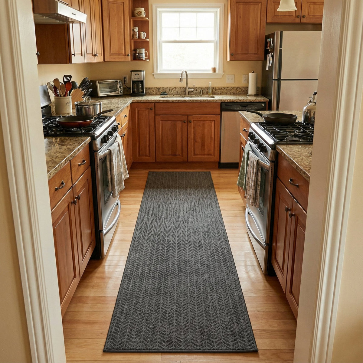 Empire Black Kitchen Runner