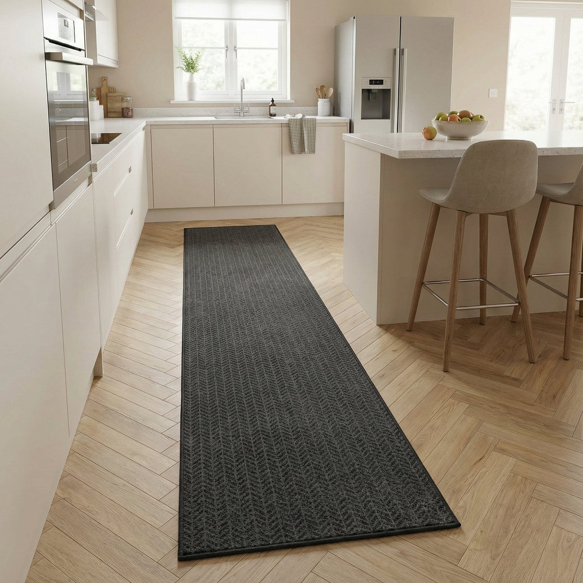 Empire Black Kitchen Runner