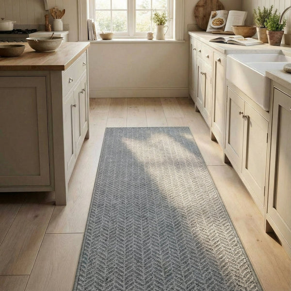 Empire Light Grey Kitchen Runner
