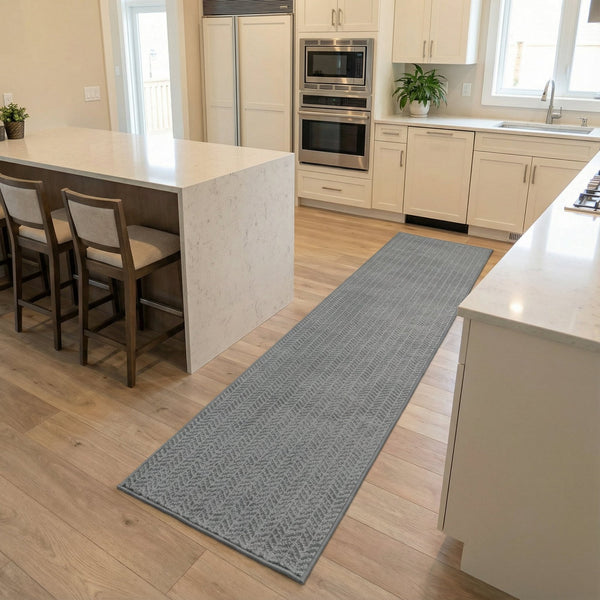 Empire Light Grey Kitchen Runner