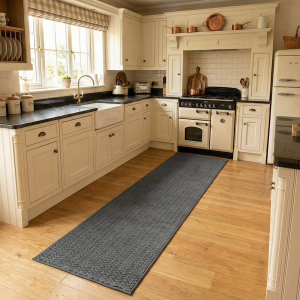 Empire Light Grey Kitchen Runner