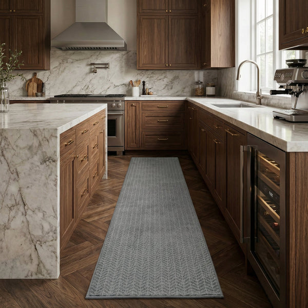 Empire Light Grey Kitchen Runner