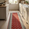 Heirloom Fleur De Lis Cinnabar Navajo White Kitchen Runner