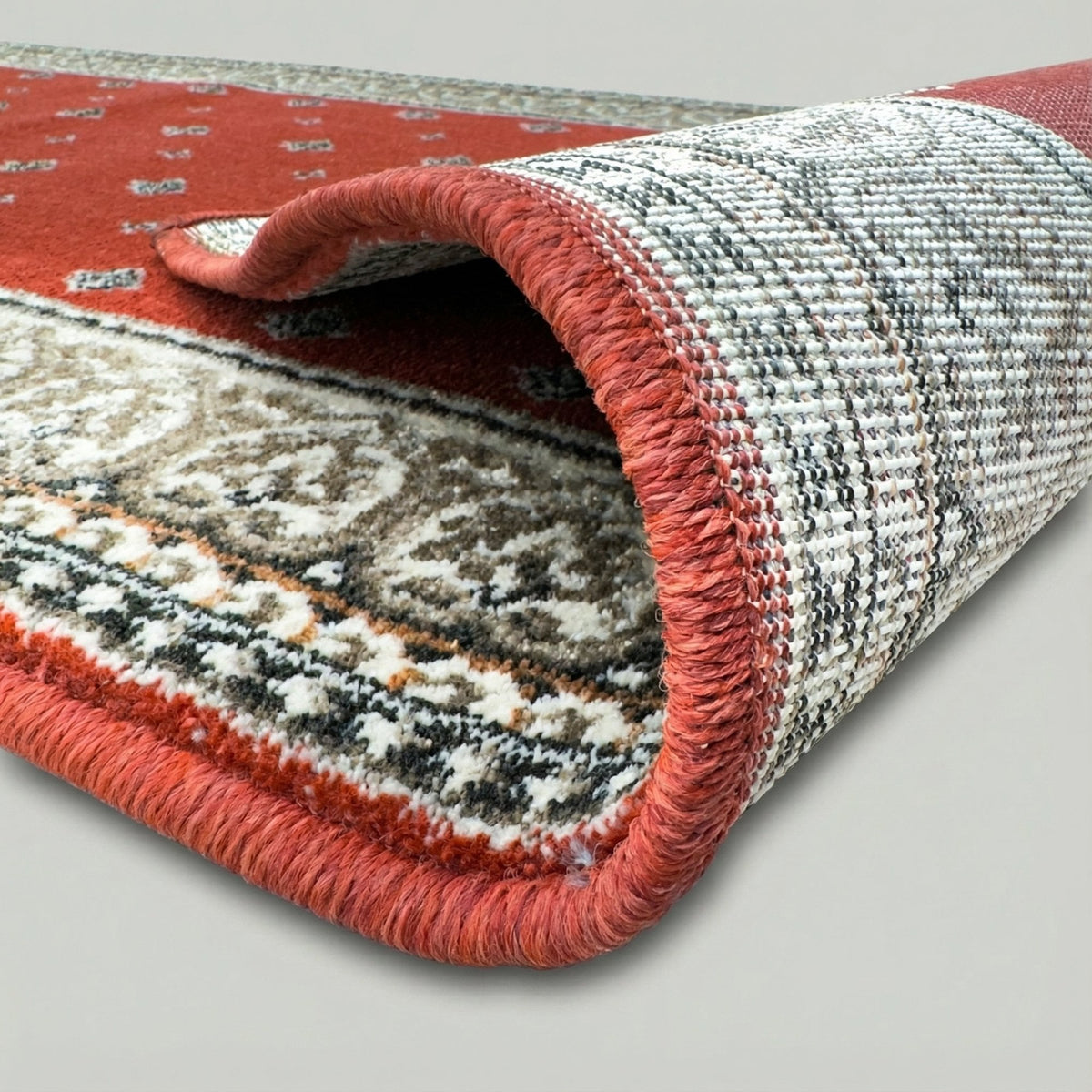 Heirloom Fleur De Lis Cinnabar Navajo White Kitchen Runner