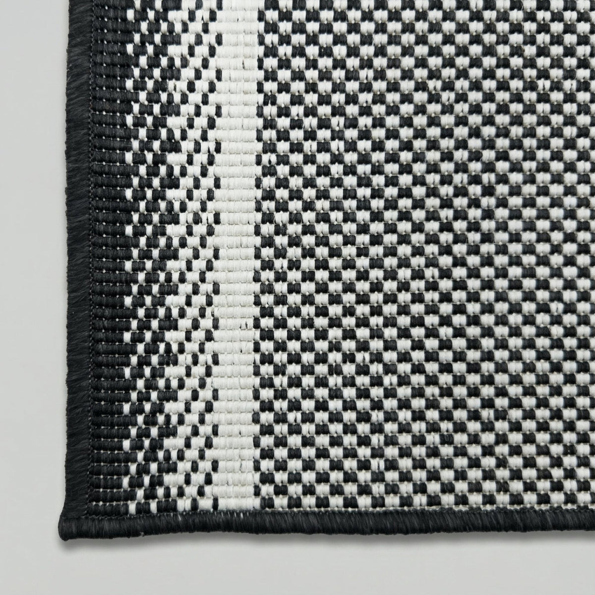 Geo Black Kitchen Runner